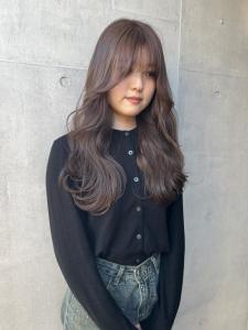 切りっぱなしボブ エアリーロング 美髪 ピンクブラウン - ARCANA 明治神宮前 表参道 原宿掲載