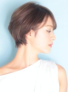 小顔美髪イメチェンピンクブラウン切りっぱなしボブショート - INCEPTION  GINZA 銀座掲載