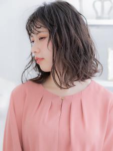 オン眉シースルーバングくせ毛風ウェットヘア　グレージュカラー - mod's hair【モッズヘア】上尾/上尾西口店掲載
