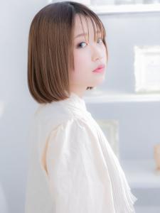 ツヤ髪シルキーベージュ切りっぱなしボブディ　ことりベージュ - mod's hair【モッズヘア】上尾/上尾西口店掲載
