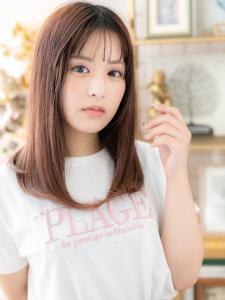 シースルーバング大人かわいいベージュピンク　ニュアンスカラー - COVER HAIR bliss【カバーヘア ブリス】大宮/大宮西口店掲載