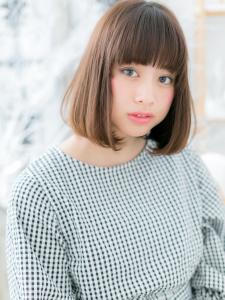 前下がり小顔ダークアッシュ切りっぱなしボブ　ボブパーマ - mod's hair 越谷西口店【モッズヘア】掲載