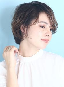 小顔美髪イメチェンピンクブラウン切りっぱなしボブショート - INCEPTION  GINZA 銀座掲載