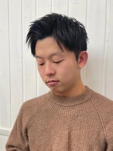 メンズカットハイライトマッシュパーマウルフアッシュブラック - Dijon 髪質改善×ダブルカラー×縮毛矯正 渋谷 原宿 表参道【ディジョン】掲載