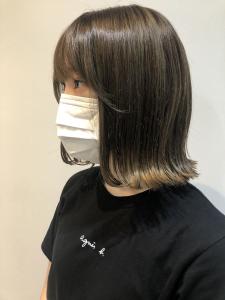 小顔カット/切りっぱなしボブ×アッシュベージュ - Dijon 髪質改善×ダブルカラー×縮毛矯正 渋谷 原宿 表参道【ディジョン】掲載