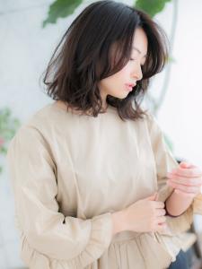 チョコブラウンの大人アンニュイロブヘア - 仙台 美容室 loki 髪質改善 個室サロン4月 OPEN掲載