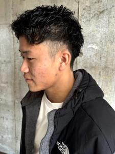 ツーブロック　アップバング　メンズショート　黒髪　爽やか - MEN'S SALON alfRed 平針店掲載
