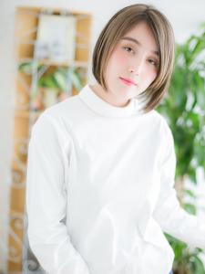 ハイライトカラーで大人ミニボブ - 仙台 美容室 loki 髪質改善 個室サロン4月 OPEN掲載