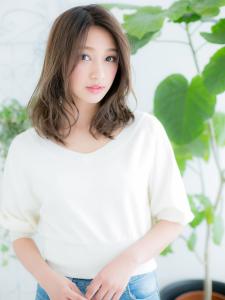 ミルクティーブラウンでエアリーミディ - 仙台 美容室 loki 髪質改善 個室サロン4月 OPEN掲載