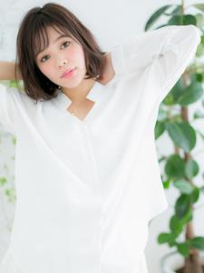 くすみカラーで切りっぱなし風ボブ - 仙台 美容室 loki 髪質改善 個室サロン4月 OPEN掲載