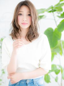 ミルクティーブラウンでエアリーミディ - 仙台 美容室 loki 髪質改善 個室サロン4月 OPEN掲載