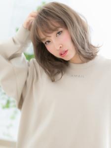 ハイライトグラデーションで透け感ミディ - 仙台 美容室 loki 髪質改善 個室サロン4月 OPEN掲載