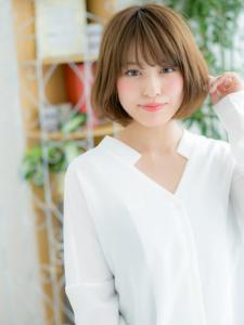 ベージュカラーでワンカールミニボブ - 仙台 美容室 loki 髪質改善 個室サロン4月 OPEN掲載