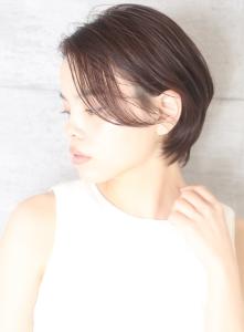 小顔美髪イメチェンピンクブラウン切りっぱなしボブショート - INCEPTION  GINZA 銀座掲載