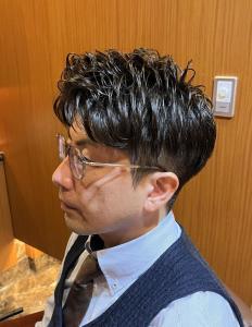 銀座　理容室　ビジネスマン　パーマスタイル - ヘアーモードキクチ 銀座店掲載