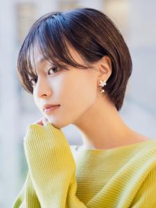大人可愛い耳掛けマッシュショート/シースルー前髪