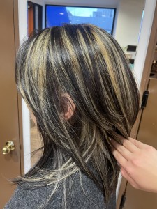 〈江戸 桃海〉ハイライト/デザインカラー/白髪ぼかし