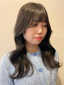 くびれヘア　韓国ヘア　顔周りカット　艶感　アッシュカラー - canoe 博多ミスト店掲載