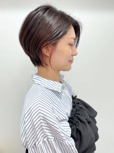 大人前下がりショート×イヤリングカラー　ピンクカラー - CAPA  central 天神・大名店掲載