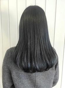 ブルーブラック　ネイビーグレー　艶感ロングヘア - anon掲載