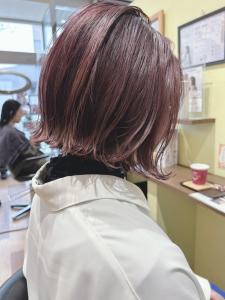 《HELLO'S 栄町店》 外はねボブ×ピンク - HELLO'S 栄町店掲載