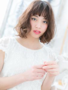 オン眉バレイヤージュランダムパーマ小顔ボブ　ボブパーマ - mod's hair【モッズヘア】越谷/越谷西口店掲載