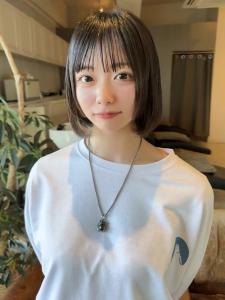 【pignon】顔周りカット　丸みボブ　グレージュ　透明感 - 髪質改善 SEPT. 天神大名掲載