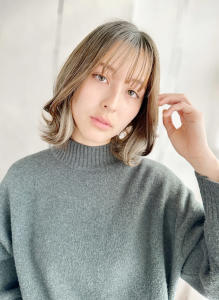 20代30代40代透明感イメチェンミディ外国人風ケアカラー - CENTRAL +n掲載