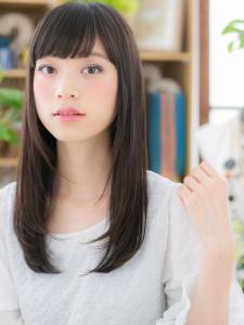 厚めバング黒髪ダークアッシュ小顔ストレート アッシュブラック - COVER HAIR & SPA bliss 浦和西口店【カバー ヘア アンド スパ ブリス】掲載