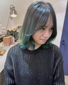 ブルーグリーングラデーション - ARBRE hair&make掲載