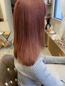 《花屋併設》コーラルピンク　ピンクヘアガーリー　 - mallow*花屋併設の美容院*掲載