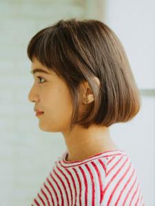 斜めバング＆前下がりで好感度ナチュラルボブ30代40代50代 - hair garden Rold掲載