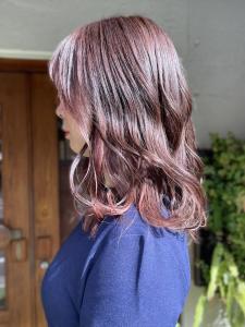 ピンクヴァイオレット　顔周りカット　艶カラー　20代30代 - HAIR&HEADSPA SQUARE＊UNO HAKATA掲載