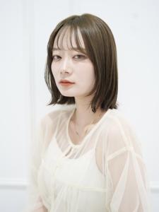 切りっぱなし顔まわりレイヤーボブ - NYNY 新田辺店掲載