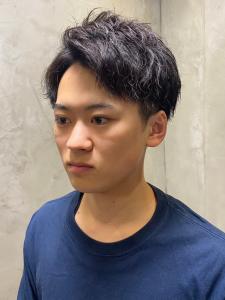 サイドパート　ツーブロック　束感スパイラルパーマ - 完全個室 THIS IS BARBER 3rd掲載