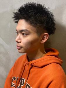 スパイキーショート　ツイストパーマ　ツーブロック　束感 - 完全個室 THIS IS BARBER 3rd掲載