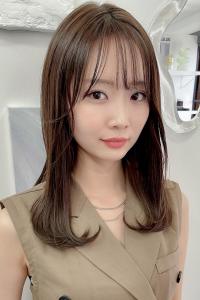 ★BERRYピンクブラウンフレアバングフェイスレイヤー美髪 - hairs BERRY 長住店掲載