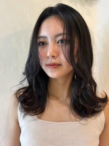 フェイスレイヤー　透明感カラー　ミディアムレイヤー - 福岡 オーガニックカラー miroa掲載