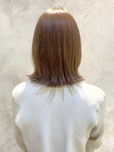 外ハネミディ　くびれミディ　ブラウンカラー　髪質改善 - W by GRITTERs掲載