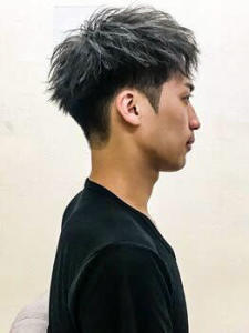 束感アップバングツーブロックコンマヘアダークグレーグレージュ - un le pont 梅田掲載