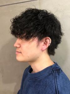 波巻きパーマ　マッシュウルフ　束感スタイリング【札幌】 - THIS IS BARBER掲載