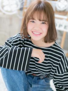 シースルーバング＆前下がりのナチュラルボブ　アースカラー - mod's hair【モッズヘア】越谷/越谷西口店掲載