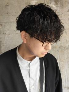 ツーブロック　マッシュ　黒髪　束感　ツイストスパイラルパーマ - MEN'S SALON alfRed 平針店掲載