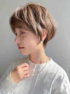 マッシュウルフ　丸みボブ　ミルクティーベージュ - HAIR MAKE age 天神西通り店掲載