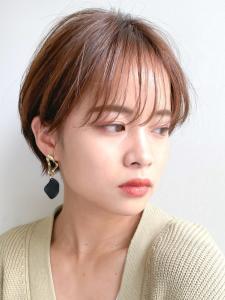 シースルーバング　丸みショートボブ　ボブレイヤー - HAIR MAKE age 天神西通り店掲載