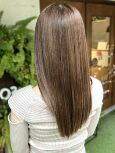 髪質改善　ストレート　透明感　ミルクティーベージュカラー - HAIR&HEADSPA SQUARE＊UNO HAKATA掲載
