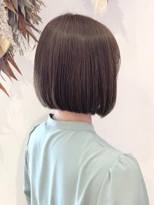 丸みショートボブ　オリーブベージュ　ミニボブ　似合わせカット - CAPA south 春日・大野城店掲載