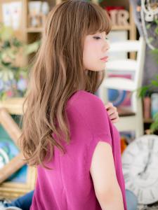 大人かわいい韓国風小顔抜け感エアリーロング　シルキーベージュ - COVER HAIR bliss 北浦和西口店掲載