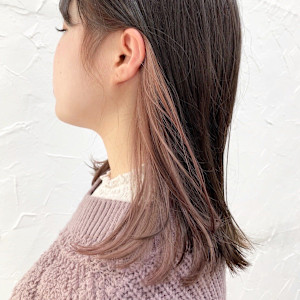 インナーカラーピンクベージュ成増地下鉄成増大山 - prize【プライズ】ブリーチ/パーソナルカラー&髪質改善トリートメント 成増ドンキ店掲載