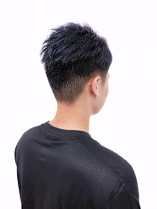 ツーブロックヘアおしゃれグレーブラックカラー/ブルーブラック - Ash 十日市場店掲載